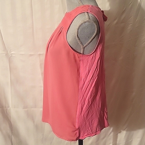 ELLE Woman's Pink Sleeveless Round Neck With Tie in Back: Size: M - Picture 6 of 8